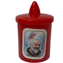 Bougie lanterne funéraire à piles - San Pio