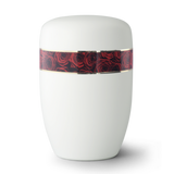 Urne funéraire acier bandeau de roses