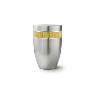 Urne funéraire Acier brossé décor bois