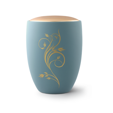 Urne funéraire céramique ornement floral
