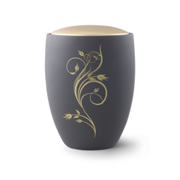 Urne funéraire céramique ornement floral