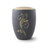 Urne funéraire céramique ornement floral