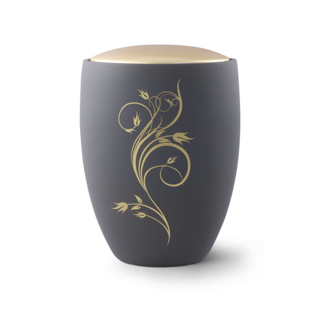 Urne funéraire céramique ornement floral