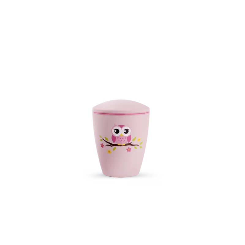 Urne funéraire biodégradable enfant 1,5 L décor hibou