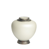 Urne funéraire en verre blanc