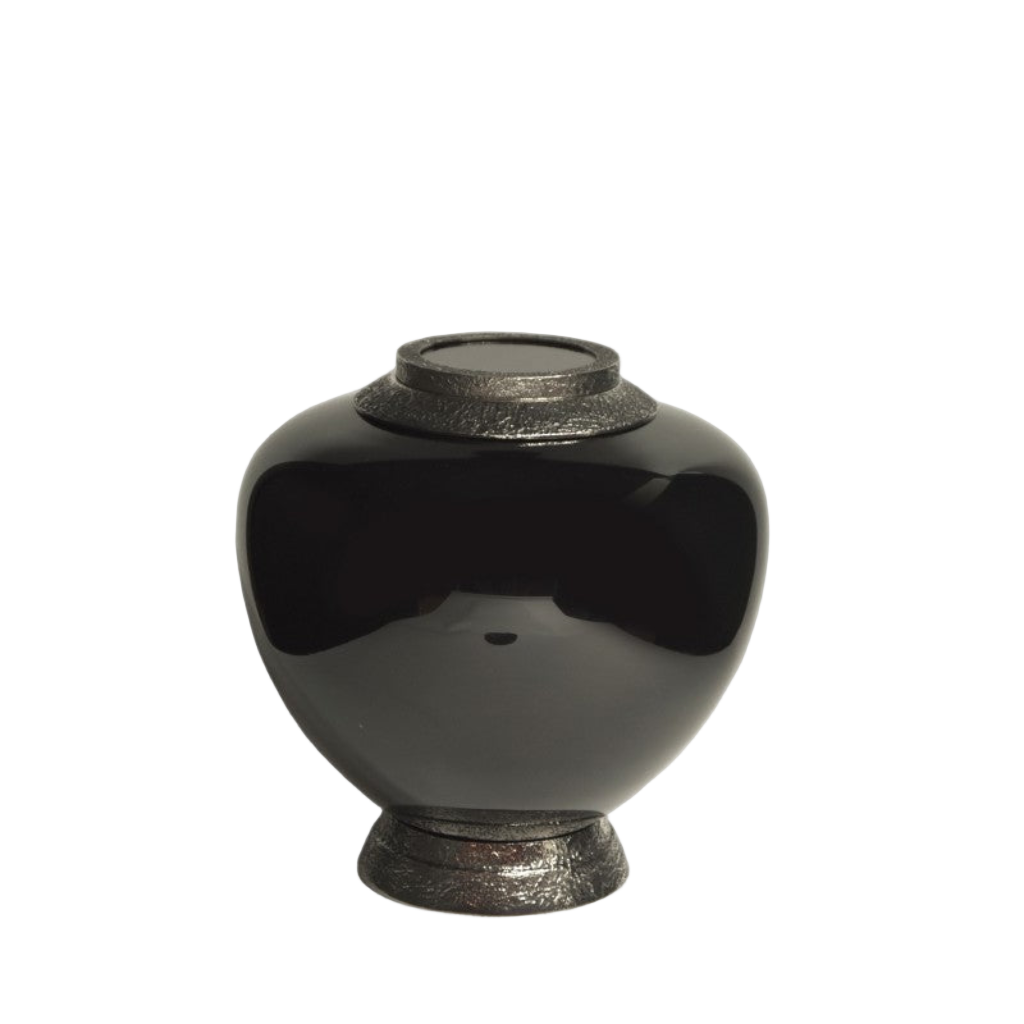 Urne funéraire en verre noir