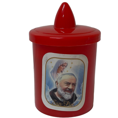 Bougie lanterne funéraire à piles - San Pio