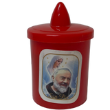 Bougie lanterne funéraire à piles - San Pio