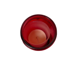 Lanterne funéraire rouge 20 cm + 6 bougies