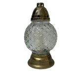 Lanterne funéraire ronde élégance 31 cm + 6 bougies