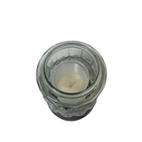 Lanterne funéraire moulage feuilles 27 cm + 6 bougies