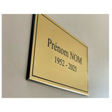 Plaque d’identité funéraire personnalisée – Or brossé