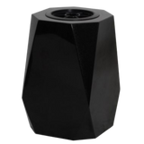 Vase funéraire en granit noir 8 chanfreins 27x16,5x16,5 cm