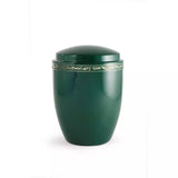 Urne funéraire Acier vernis avec feuille de chêne or