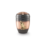 Urne funéraire cuivre galvanisé avec mains