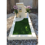 Pierre tombale en résine - Stèle classique - Crème