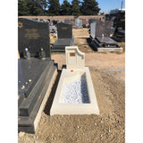 Pierre tombale en résine - Stèle classique - Crème