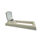 Pierre tombale en résine - Stèle voûte - Crème