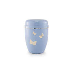 Urne funéraire acier enfant 1,5L - Motif papillons
