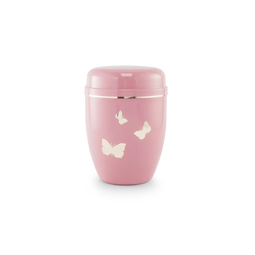 Urne funéraire acier enfant 1,5L - Motif papillons