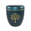 Urne funéraire aluminium Velige bleu motif arbre