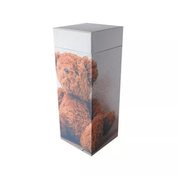 Urne funéraire carrée de dispersion enfant - Motif ourson