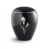 Urne funéraire céramique décor Arum or