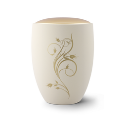 Urne funéraire céramique ornement floral