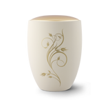 Urne funéraire céramique ornement floral