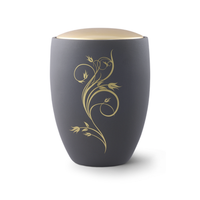 Urne funéraire céramique ornement floral