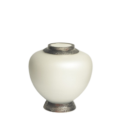 Urne funéraire en verre blanc
